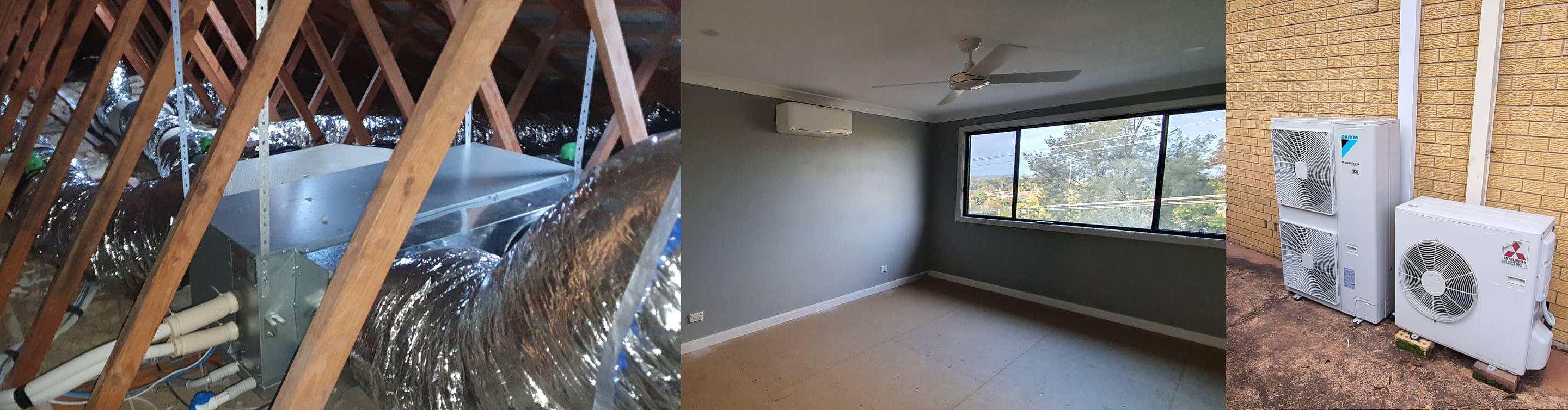 Residential air conditioning installation